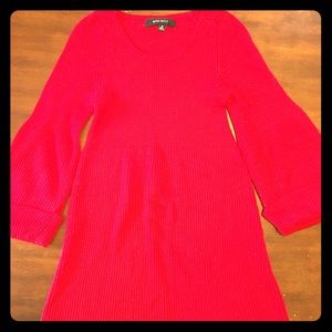 Red tunic sweater